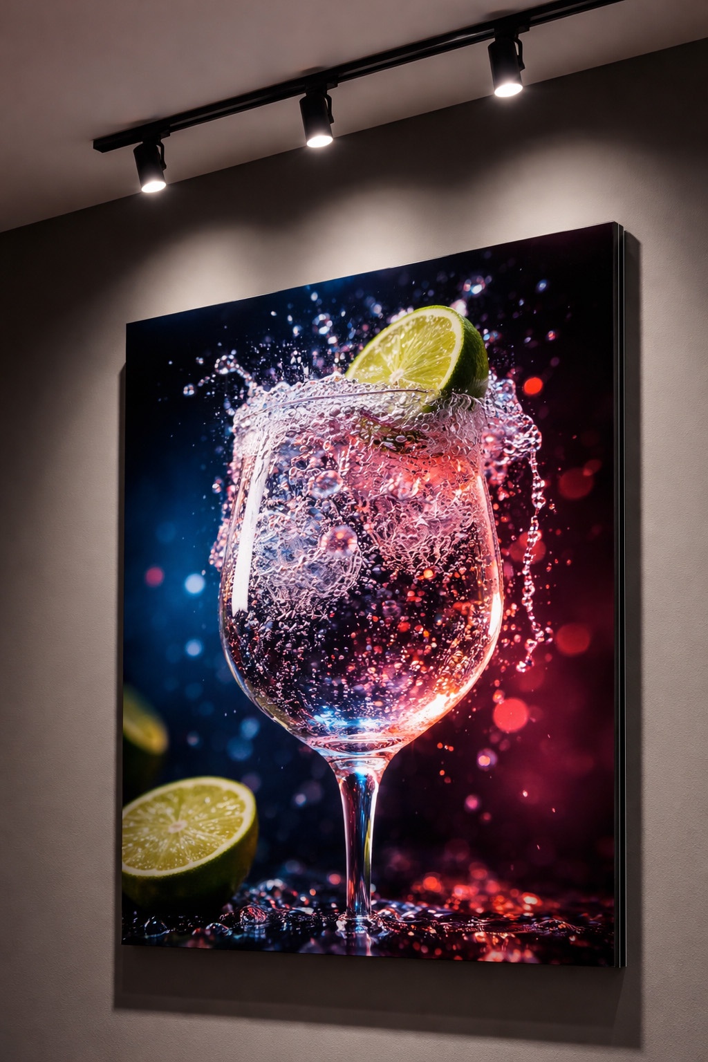 Gallery lighting example for fine art prints